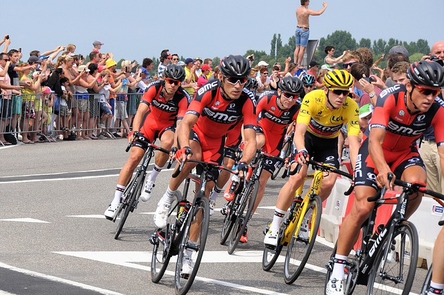 A photo of cyclists during the Tour de France.